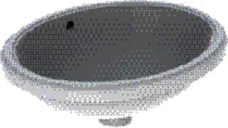 Geberit VariForm Unterbauwaschtisch, oval d:49,5x42cm, o. Hl, mit Überlauf, gl, weiß