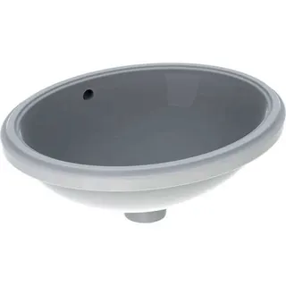 Geberit VariForm Unterbauwaschtisch, oval d:49,5x42cm, o. Hl, mit Überlauf, gl, weiß – Bild 2