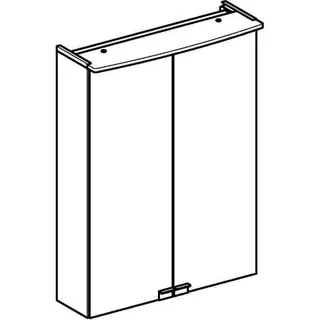 Geberit Option Basic Spiegelschrank m. Beleuchtung 2 Türen 50x67,7x18cm weiß – Bild 3