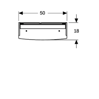 Geberit Option Basic Spiegelschrank m. Beleuchtung 2 Türen 50x67,7x18cm weiß – Bild 5