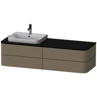 DU WTU HappyD2+ wandh.,408x1600x550mm 4Schubk., BP l., taupe seidenmatt f.ASB