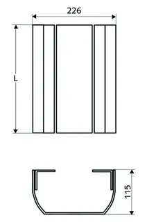 SCHELL Anschlussblende Duschpaneel LINUS L:150-450, gestrahlt, alu-eloxiert – Bild 3