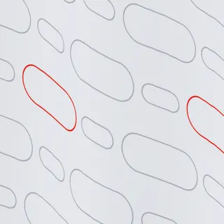 Normbau Duschvorhang 0787380 Weiß mit ovalem Dekor – Bild 4