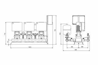 GRUNDFOS Druckerhöhungsanlage Hydro Multi-E 3CRIE5-5 PN10 400V 1,5kW – Bild 2