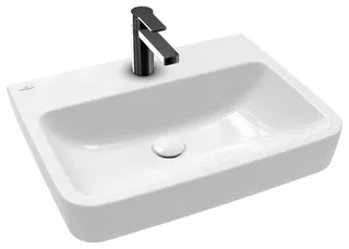 Villeroy & Boch Waschbecken O.novo 600x460mm Eckig 1HL. o. Überlauf Weiß Alpin CeramicPlus – Bild 2