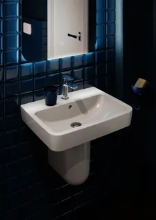 Villeroy & Boch Waschbecken O.novo 600x460mm Eckig 1HL. o. Überlauf Weiß Alpin CeramicPlus – Bild 4
