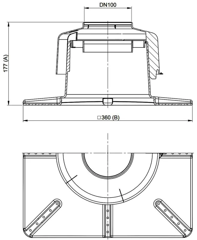 MHG Kaminkopfabdeckung DN 100 Kunststoff