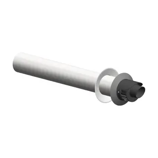 MHG Außenwandanschluss 851mm DN60/100 mit Außen-Innenwandrosette, Windschutz