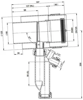 MHG Kondensatablauf mit Siphon DN 80/125, ProCon Streamline