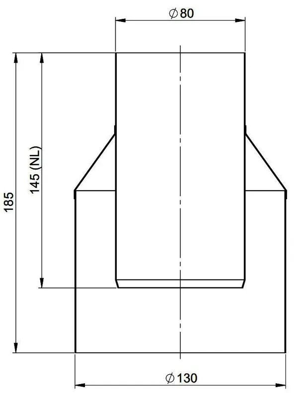 MHG Mündungsabschluss DN 80/125 WhP, weiß