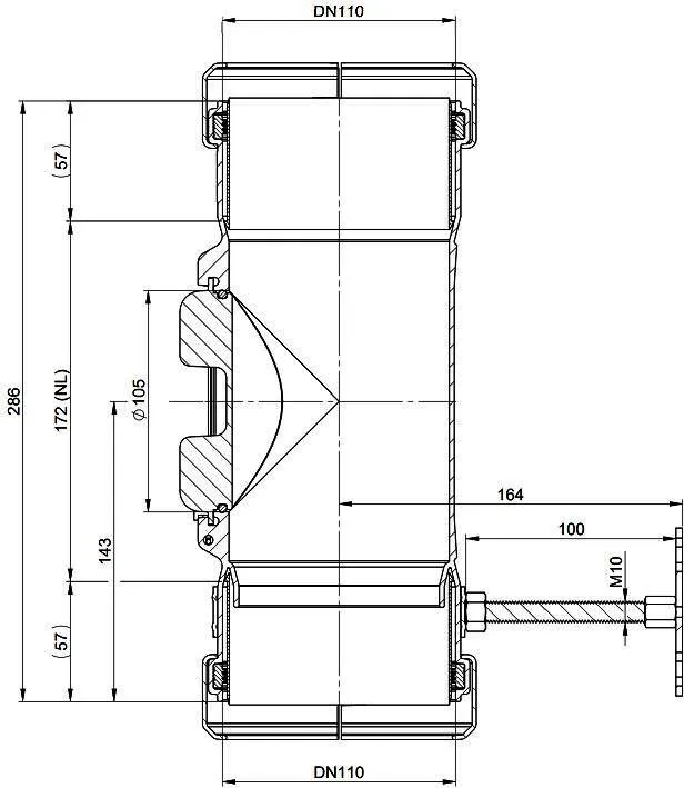 MHG Kontroll-Rohr, flexibel, DN 110 für Abgasleitung Atec