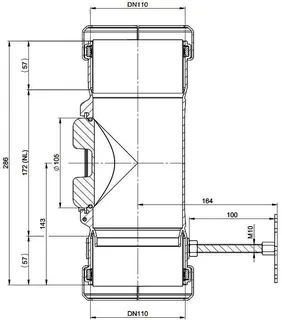 MHG Kontroll-Rohr, flexibel, DN 110 für Abgasleitung Atec