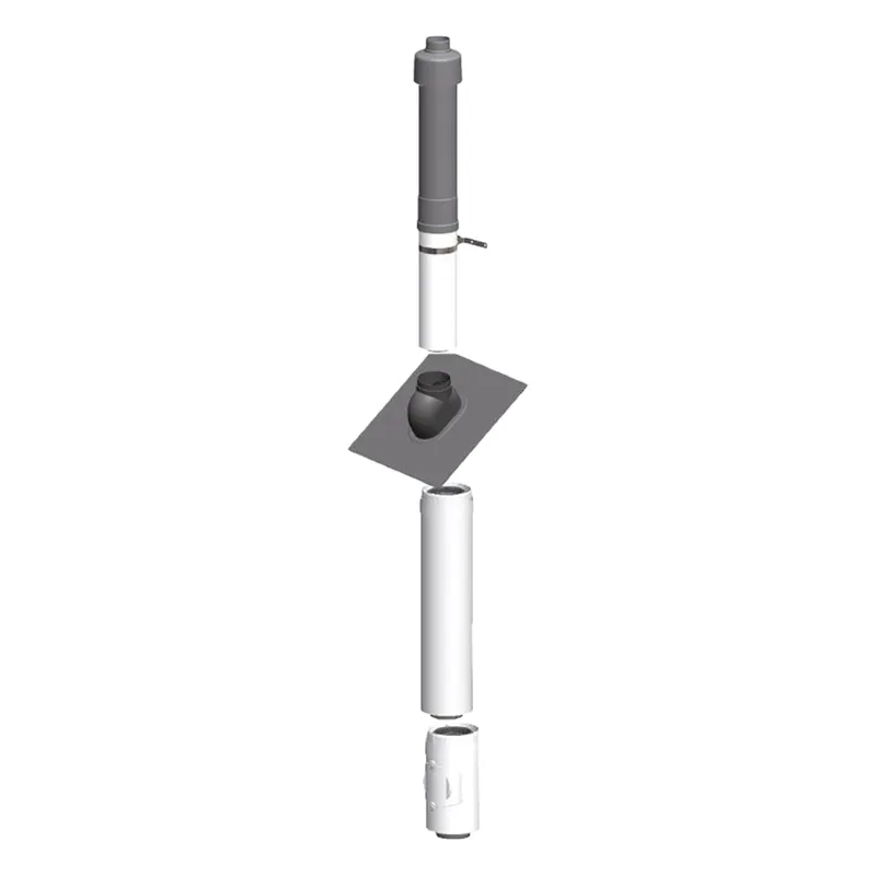 MHG Abgas-Set Dach starr DN60/100 schwarz für ecoGAS
