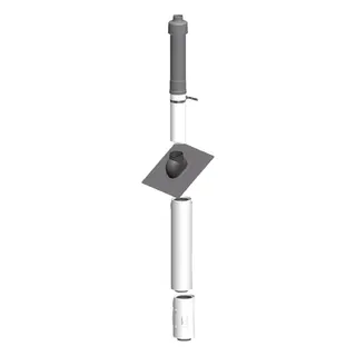 MHG Abgas-Set Dach starr DN60/100 schwarz für ecoGAS