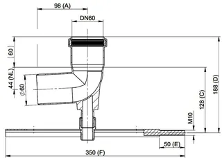 MHG Schachteinführung DN 60 mit Auflager