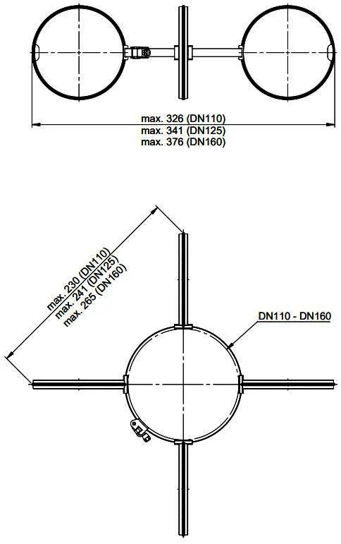 MHG Abstandhalter DN 125-160 1Stck., f. Abgasleitung Atec