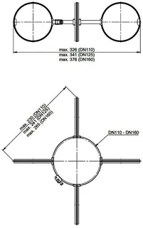 MHG Abstandhalter DN 125-160 1Stck., f. Abgasleitung Atec