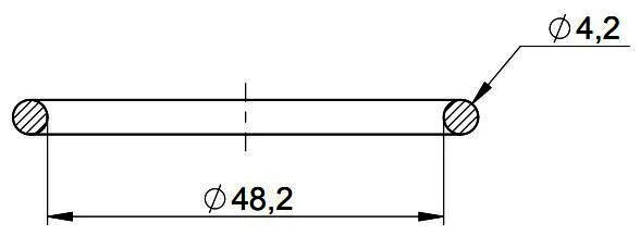 MHG O-Ring Dichtung Deckel DN 60 für Abgasleitung Atec