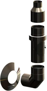 MHG Basis-Set Außenwand PP/Edelst. Bauhöhe 500 mm, DN 80/125