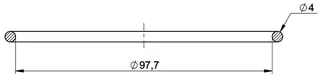 MHG O-Ring Dichtung Deckel DN 110 - 125 für Abgasleitung Atec