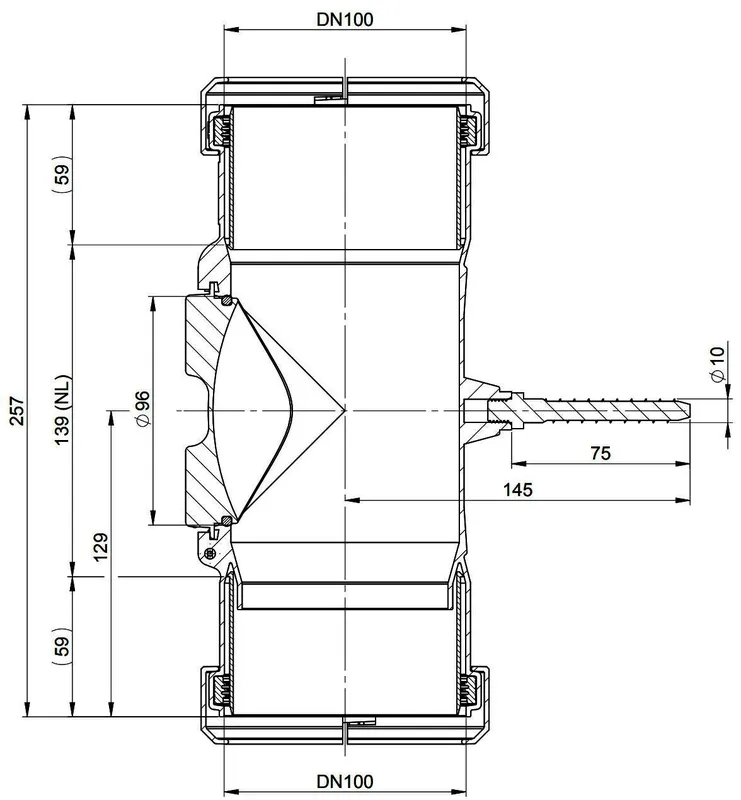 MHG Kontroll-Rohr, flex, DN 100 für Abgasleitung Atec