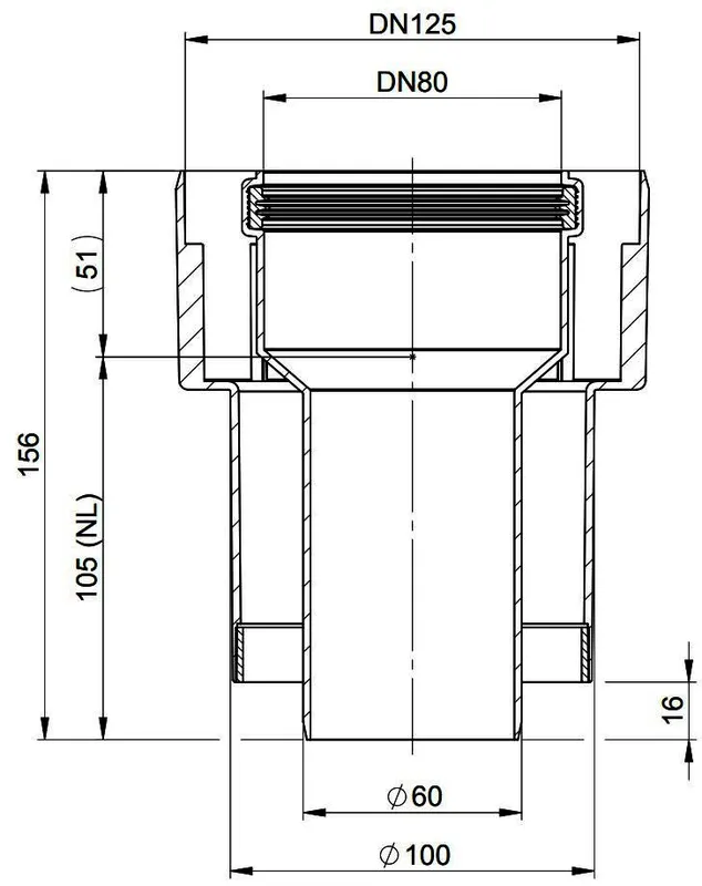 MHG Erweiterung D60/100-DN80/125 ATEC