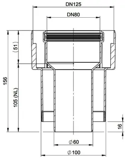 MHG Erweiterung D60/100-DN80/125 ATEC