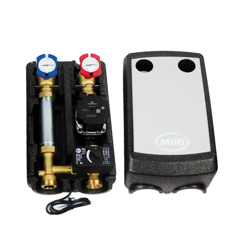 MHG Pumpengruppe DN25, gemischt VL rechts, UPM3, progressiver Mischer