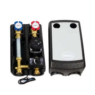 MHG Pumpengruppe DN25, gemischt VL rechts, UPM3, progressiver Mischer