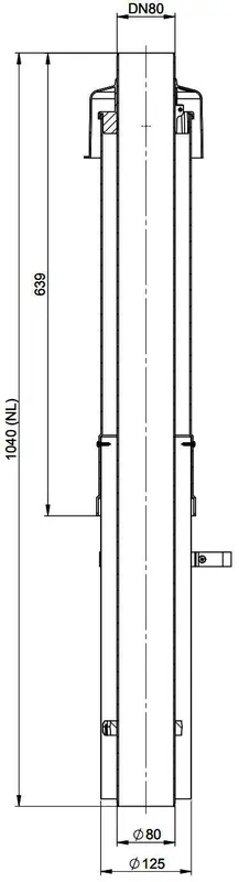 MHG Dachhochführung PP/Edelstahl 650 mm, ziegelrot, DN 80/125