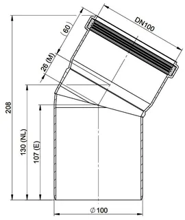 MHG Bogen 30, starr, DN 100 Abgasleitung Atec