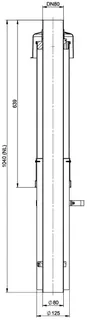 MHG Dachhochführung PP/Edelstahl 650 mm, schwarz, DN 80/125