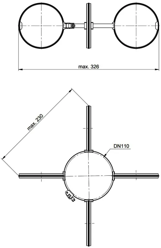 MHG Abstandhalter DN 110 4 Stck., für Abgasleitung Atec