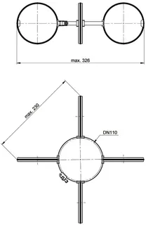 MHG Abstandhalter DN 110 4 Stck., für Abgasleitung Atec