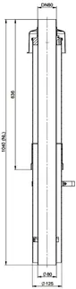 MHG Doppelrohr mit Regenhaube DN 80/125, ziegelrot,LüD=650mm