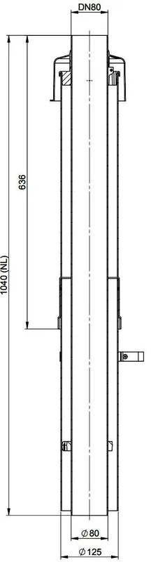 MHG Doppelrohr mit Regenhaube DN 80/125, schwarz,LüD=650mm