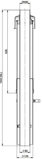 MHG Doppelrohr mit Regenhaube DN 80/125, schwarz,LüD=650mm