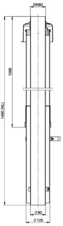 MHG Doppelrohr mit Regenhaube, DN 80/125, ziegelrot,LÜD1100mm