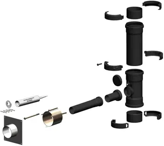 MHG Anschluss-Set DN 60/100 - DN 125 Mehrfachbelegung