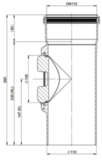 MHG Kontroll-Rohr DN 110 für Abgasleitung Atec