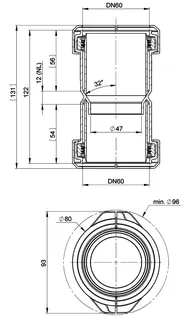 MHG Kupplung flexibel, DN 60 für Abgasleitung Atec