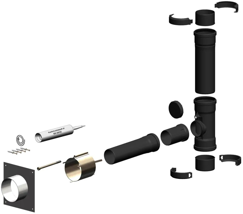 MHG Anschluss-Set DN 80/125 - DN 100 Mehrfachbelegung