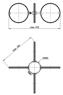MHG Abstandhalter (4 Stk.), DN 60 für Abgasleitung Atec