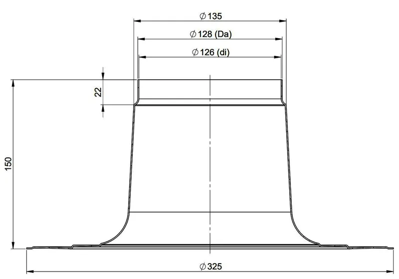 MHG Flachdachkragen DN60/100 + DN80/125