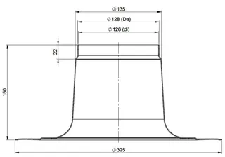 MHG Flachdachkragen DN60/100 + DN80/125