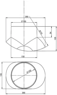 MHG Klöber Adapter, DN 80/125, ziegelrot