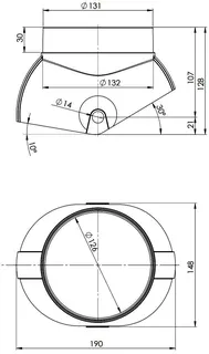 MHG Braas Adapter, DN 80/125 ziegelrot