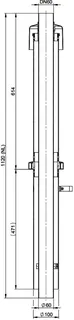 MHG Doppelrohr mit Regenhaube DN 60/100, schwarz, LüD=650mm