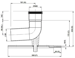 MHG Schachteinführung DN 80 mit Auflager