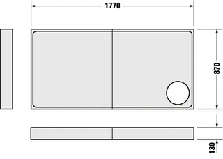 Duravit Starck Slimline Duschwanne, Rechteckig, 1800x900x65 mm, Weiß, Sanitä – Bild 2